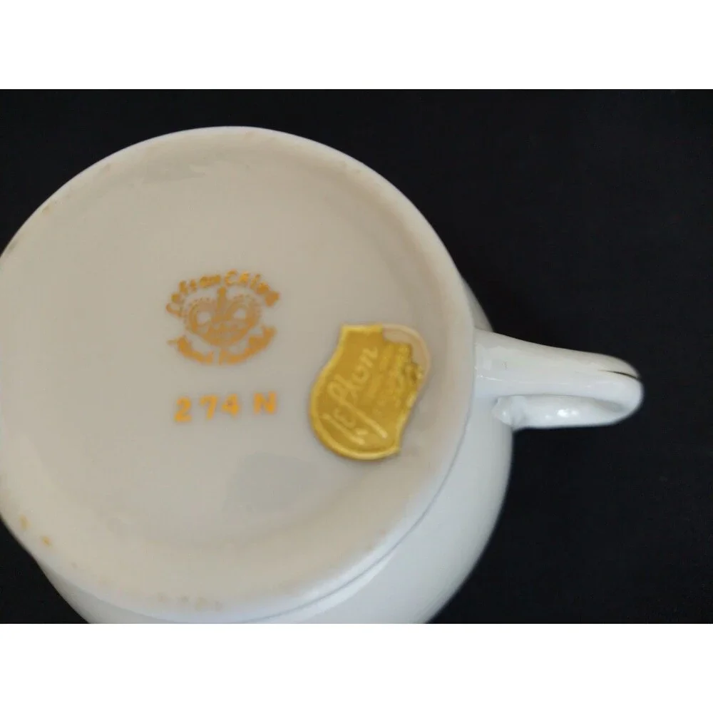 Vintage Lefton China Golden 50th Anniversary Gift Set Creamer & Sugar Bowl W/Lid
